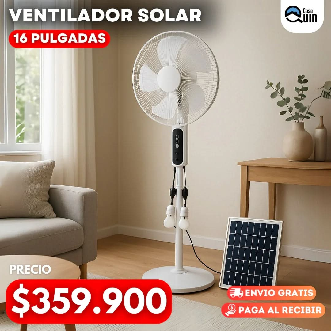Ventilador Solar 16 Pulgadas