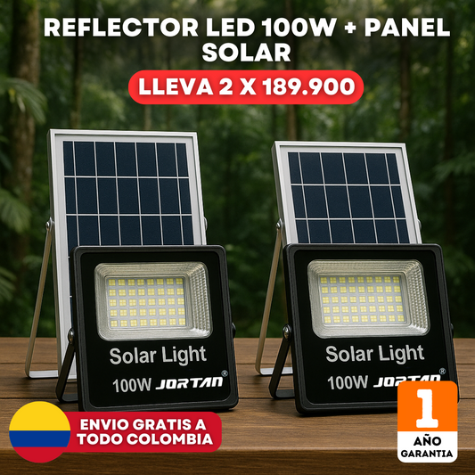 Lampara Reflector Solar 100W Jortan