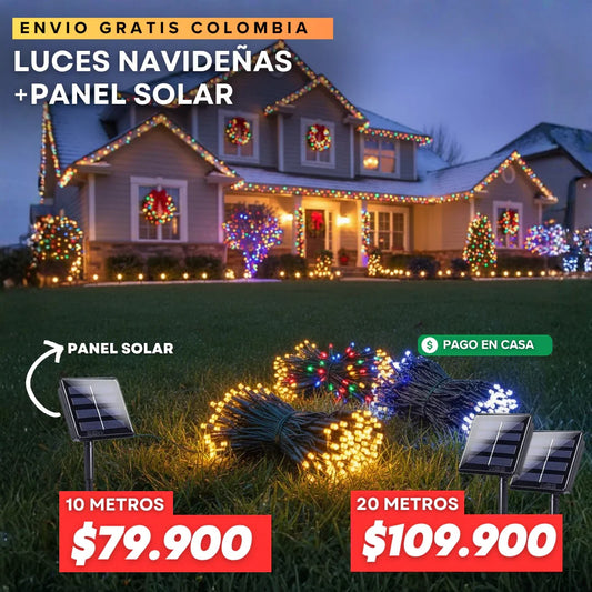 Luces Solar Navideñas 10 Metros