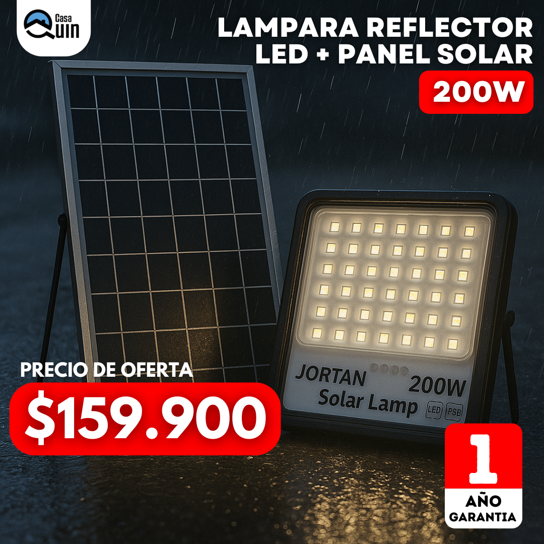 Lampara Reflector Solar 200w Jortan