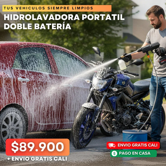 hidrolavadora portátil doble bateria